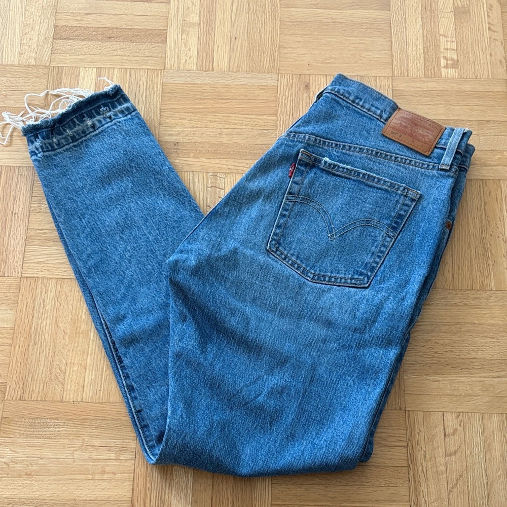 Levi's 501 skinny jeans with raw hem